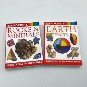 Pair of DK Pockets Books: Rocks & Minerals and Earth Facts Small Size VTG Age 8+